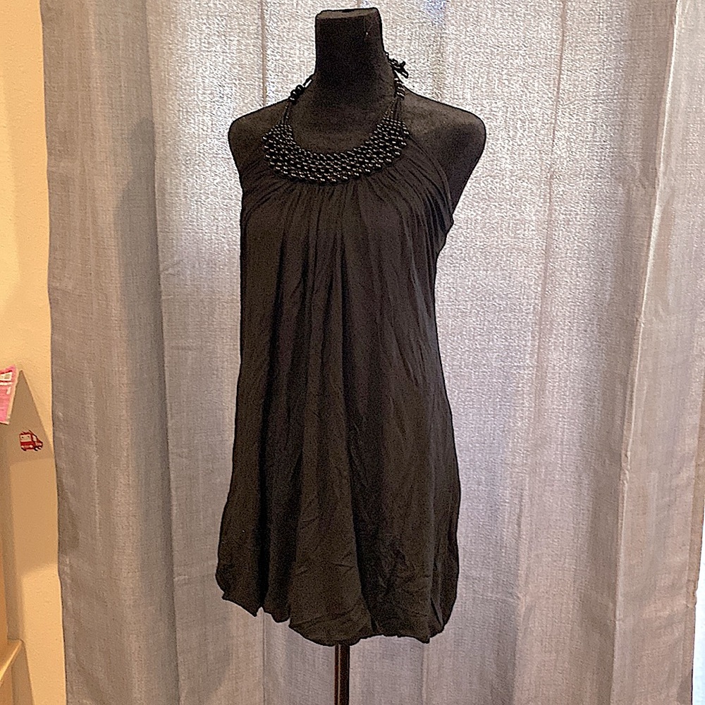 Black halter dress